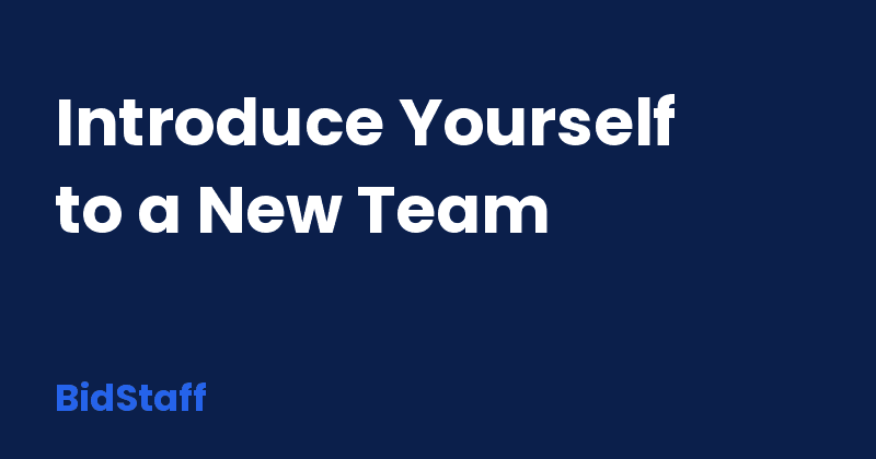 how can i introduce myself in email - BidStaff guide